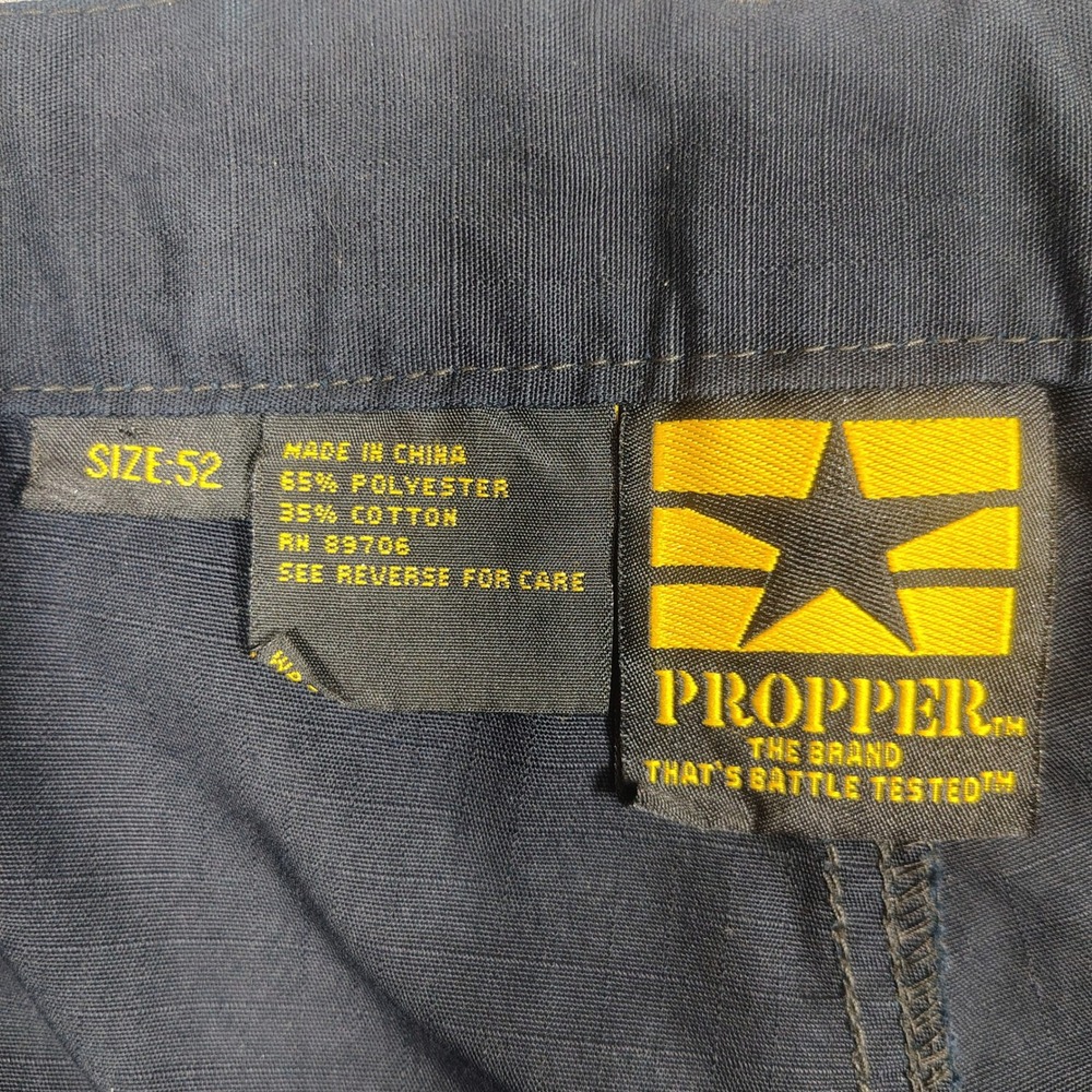 Propper Tactical Cargo Pants Mens 52 Navy Blue Ripstop Poly Cotton Blend - Picture 3 of 9